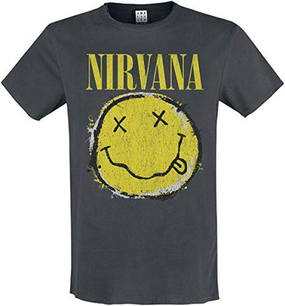 Tsh Nirvana Worn Out Smiley Amplified Vi T-Shirt