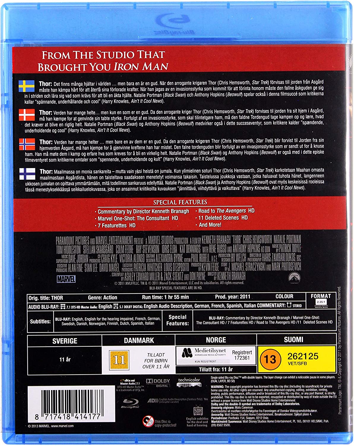 Thor [Blu-Ray] [Region B] (Dutch subtitles)