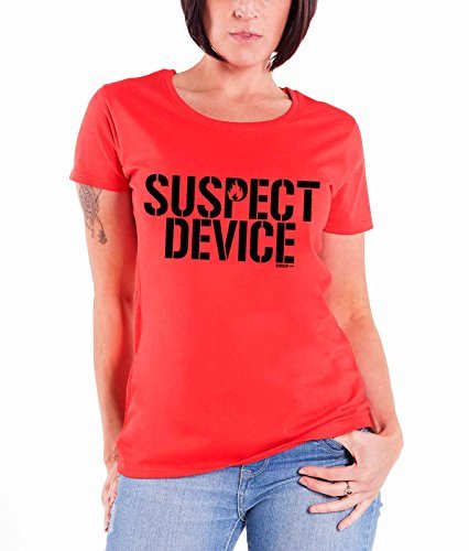 STIFF LITTLE FINGERS - SUSPECT DEVICE RED T-Shirt, Girlie  Womens: 12 - SUSPECT DEVICE