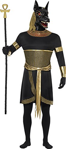 Smiffys Anubis the Jackal, Black & Gold (Size M) - `Anubis the Jackal, Black & Gold, with Tunic, Collar, Arm Cuffs, Armbands & Mask -  (Size: M)`