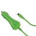 Car Charger 1A Microusb Green