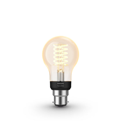 Philips Hue White - Led Filament Light Bulb - Shape: A60 - B22 - 7 W (Equivalent 40 W) - Class G - Warm White Light - 21