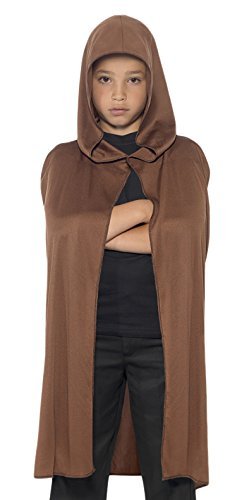 Smiffys Cape Hooded, Brown