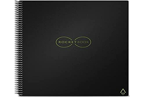 Bic - Rocketbook Core Letter A4 Reusable Smart Notebook 32 Pages Dot Grid Black 505471