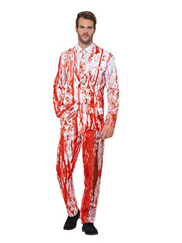 Smiffys Blood Drip Suit, Red (Size XL) - `Blood Drip Suit, Red, with Jacket, Trousers & Tie -  (Size: XL)`