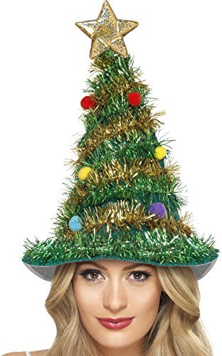 Smiffys Christmas Tree Hat, Green