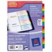 Avery - Avery Readyindex Divider A-Z A4 Punched 190gsm Card White with Coloured Mylar Tabs L7411-AZ Stationery