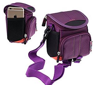 Navitech Purple Camera Carry Bag For Nikon Coolpix A300 / B500 / A10