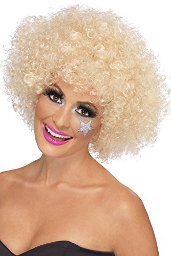 Smiffys 70s Funky Afro Wig, Blonde