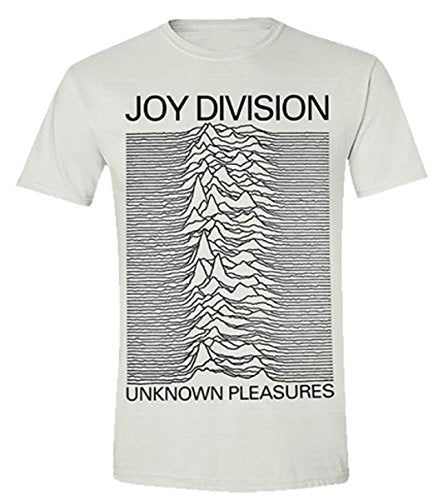 JOY DIVISION - UNKNOWN PLEASURES (WHITE) WHITE T-Shirt Small - Joy Division: Unknown Pleasures (White) (T-Shirt Unisex Tg. S)
