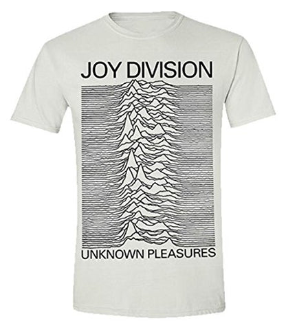 JOY DIVISION - UNKNOWN PLEASURES (WHITE) WHITE T-Shirt Small - Joy Division: Unknown Pleasures (White) (T-Shirt Unisex Tg. S)