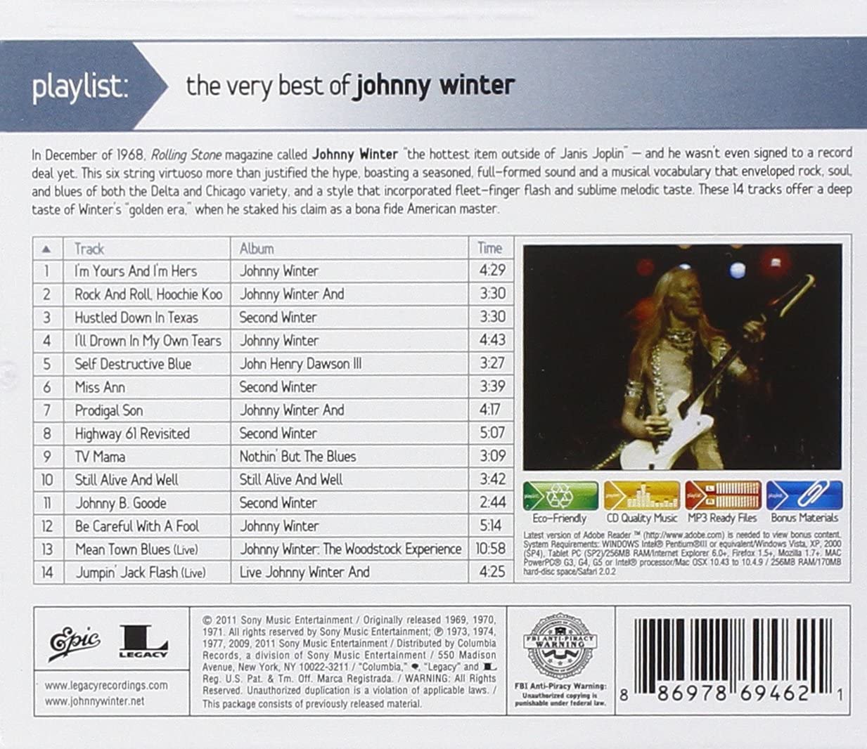 Playlist: The Very Best of Johnny Winter
