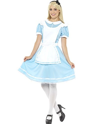 Smiffys Wonder Princess Costume, Blue (Size M) - `Wonder Princess Costume, Blue, with Dress, Apron & Headband -  (Size: M)`