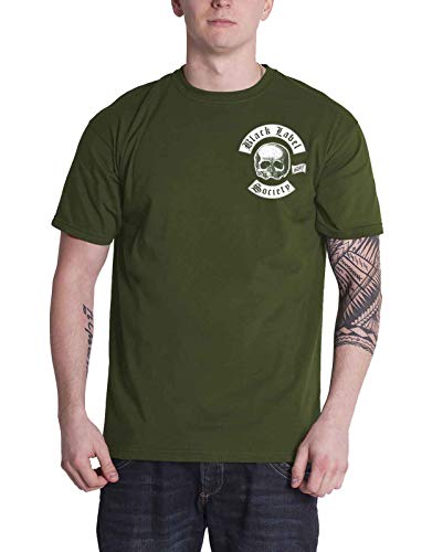 BLACK LABEL SOCIETY - SKULL LOGO POCKET (OLIVE) GREEN T-Shirt, Front & Back Print XX-Large - SKULL LOGO POCKET (OLIVE)