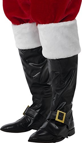 Smiffys Santa Boot Covers, Black