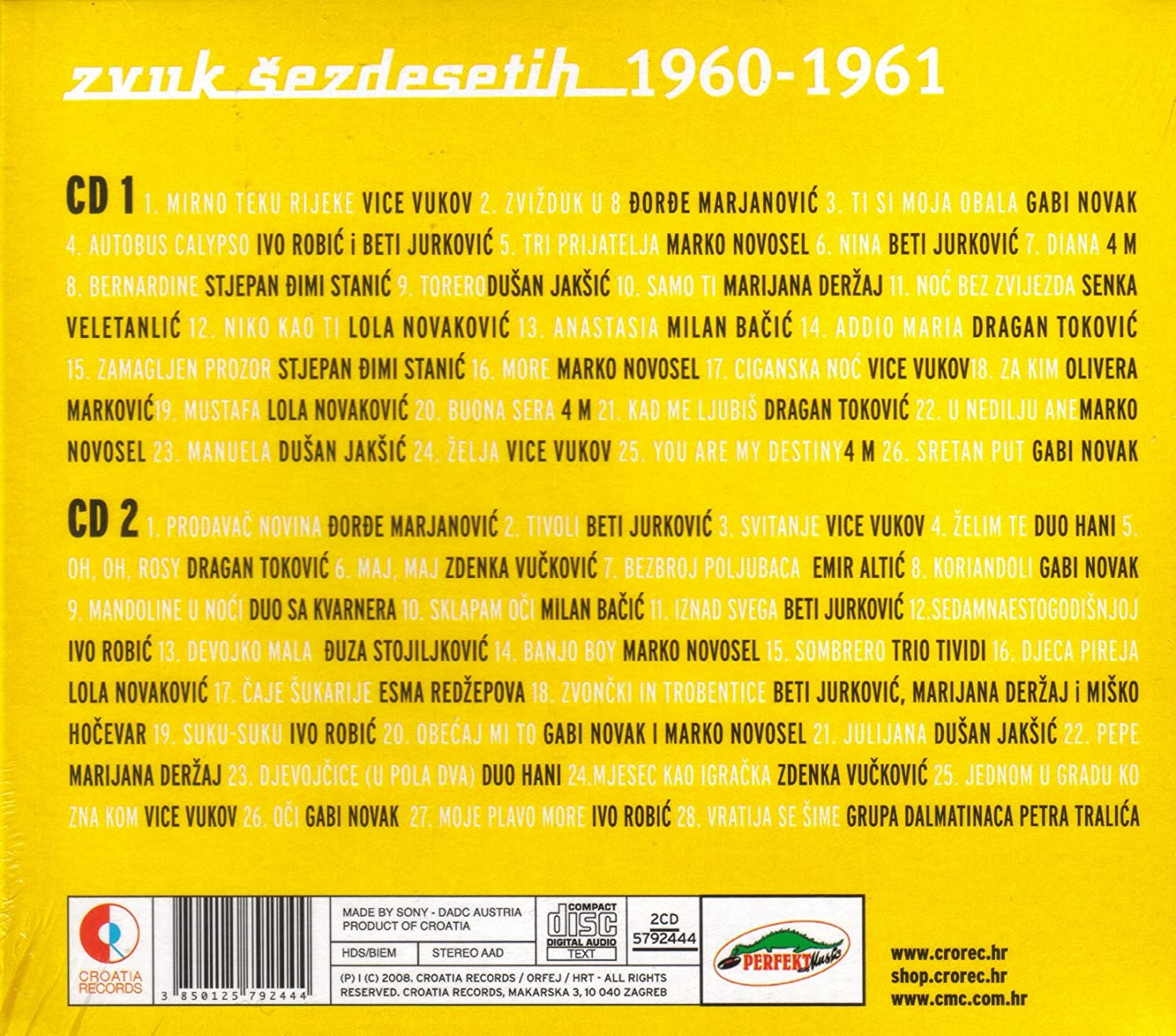 RAZNI IZVODJACI-Zvuk Sezdesetih 1960-1961