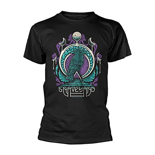 GRAVEYARD - TWO HEADED BIRD BLACK T-Shirt Large - TWO HEADED BIRD