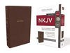NKJV, Deluxe Reference Bible, Compact Large Print, Leathersoft, Brown, Red Letter, Comfort Print