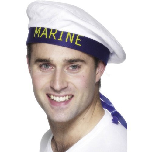Smiffys Marine Sailors Hat, White