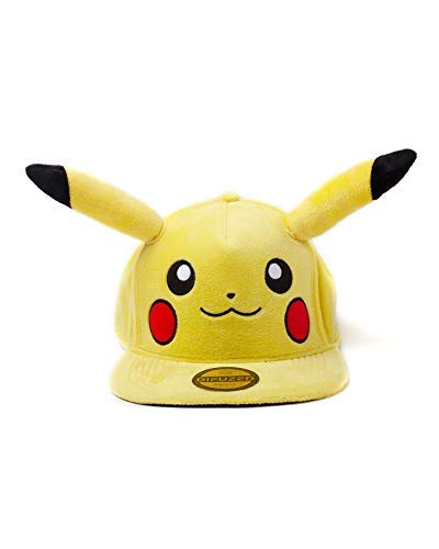 Pokemon: Pikachu Plush Snapback Yellow (Cappellino)