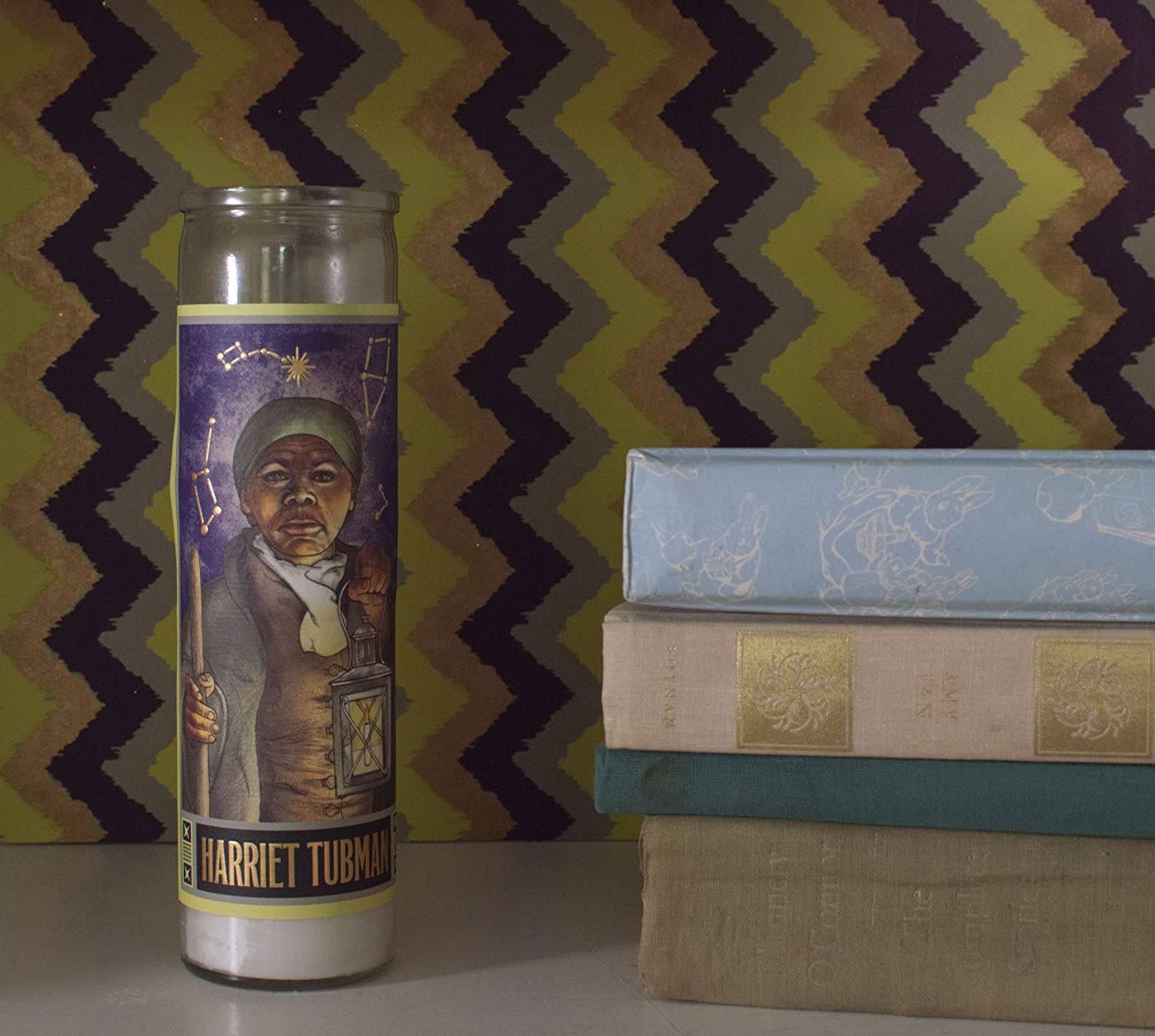 Harriet Tubman Secular Saint Candle - 8.5 Inch Glass Prayer Votive - [Dutch Import]