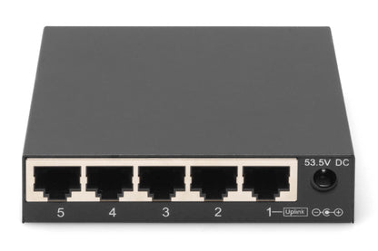 Digitus Fast Ethernet PoE Switch 4-port PoE + 1-port uplink, 60W PoE Budget