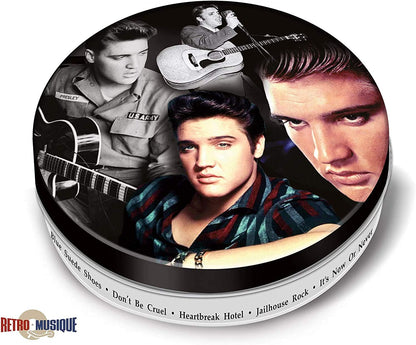 Elvis Presley - 8 Pieces Coaster Set With Real Vinyl Coasters - Retro Musique