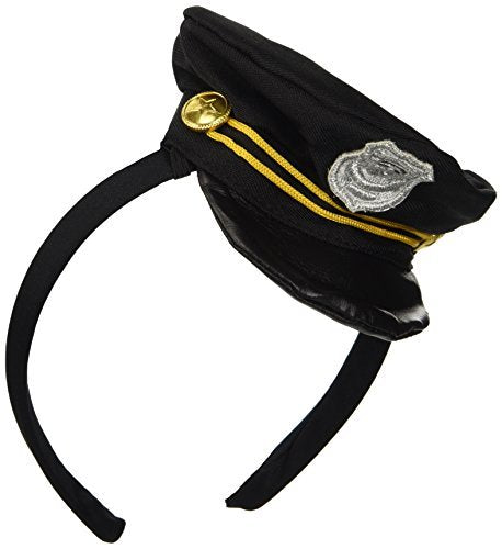 Smiffys Mini Cop Hat, Black