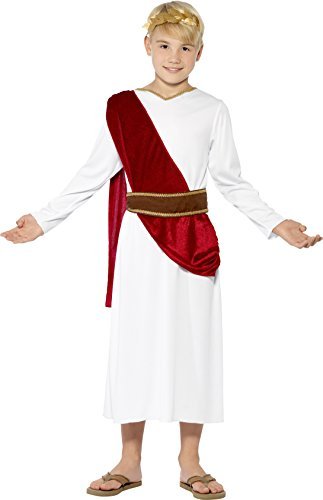 Smiffys Roman Costume, White (Size L) - `Roman Costume, White, with Robe, Belt & Headpiece -  (Size: L)`