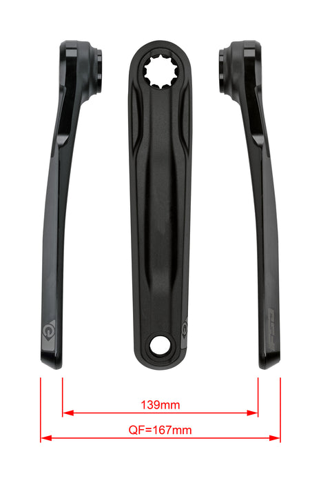 FSA Ebike Chainset CK-762 ISIS 22.0mm Black (175mm)