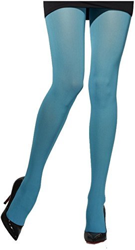 Smiffys Opaque Tights, Blue