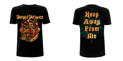 DEVILDRIVER - KEEP AWAY FROM ME BLACK T-Shirt, Front & Back Print Medium - KEEP AWAY FROM ME