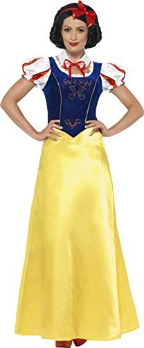 Smiffys Princess Snow Costume, Yellow (Size XS) - `Princess Snow Costume, Yellow, with Dress, Collar & Headband -  (Size: XS)`