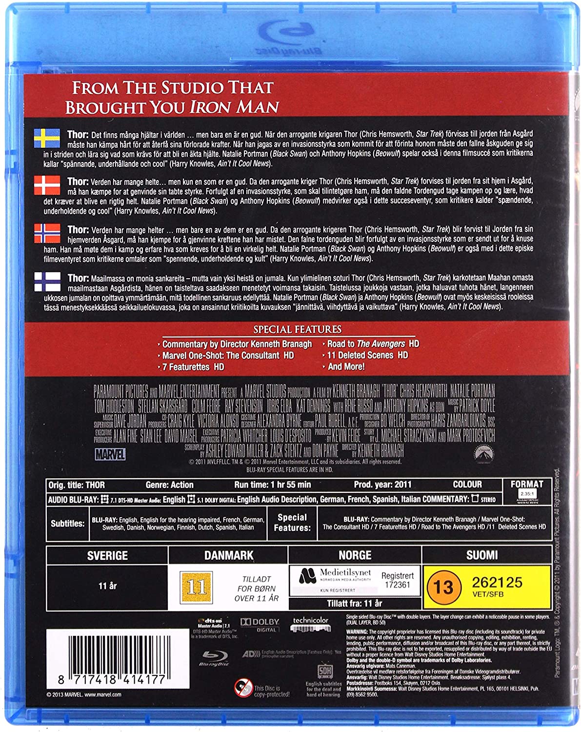 Thor [Blu-Ray] [Region B] (Dutch subtitles)