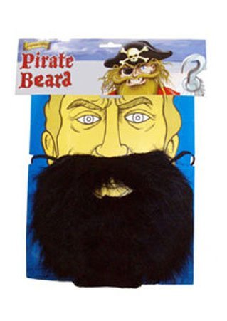 Smiffys Deluxe Pirate Beard, Black