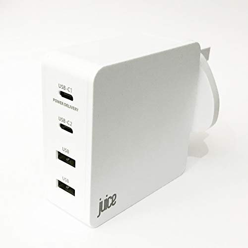 Uk Mains Adp 2Xusb-A/2X Usb-C W Jui-Mains-4Port-Tc-3.1A-Wht