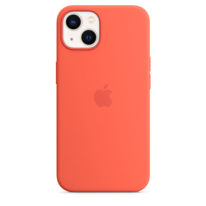 Apple - Back Cover For Mobile Phone - Magsafe Compatibility - Silicone - Nectarine - For Iphone 13