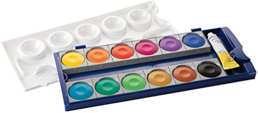 Pelikan Din 5023 - Cassetta Di Colori Coprenti K12, 12 Colori + 1 Tubetto Di Bianco Coprente