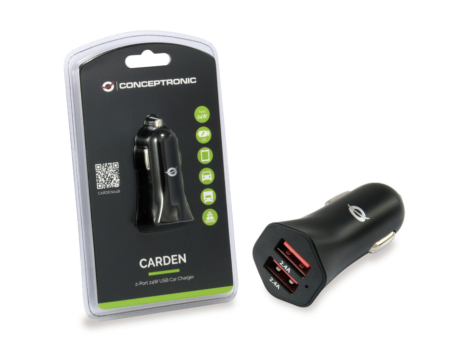 2-Port 24W Usb Car Charger