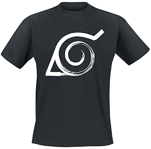 NARUTO SHIPPUDEN - T-Shirt KONOHA - Black (XXL)