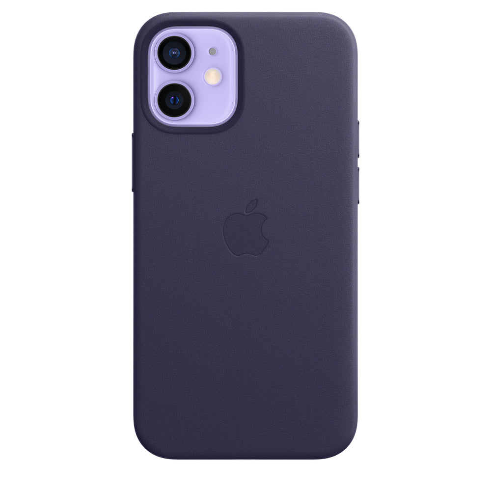 Apple - Back Cover For Mobile Phone - With Magsafe - Leather - Deep Violet - For Iphone 12 Mini