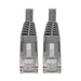 Tripp Lite N201-06N-GY Cat6 Gigabit Snagless Molded (UTP) Ethernet Cable (RJ45 M/M), PoE, Gray, 6-in. (15.24 cm)
