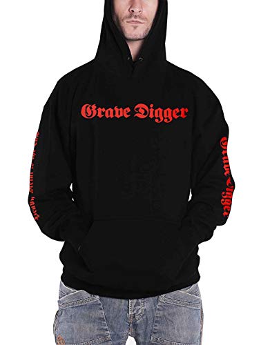 GRAVE DIGGER - HEAVY METAL BREAKDOWN BLACK Hooded Sweatshirt Small - HEAVY METAL BREAKDOWN
