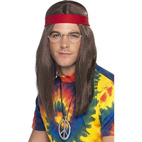 Smiffys Hippie Man Kit, Brown