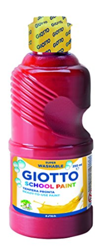 Flacone 250Ml Tempera Rosso Lavabil