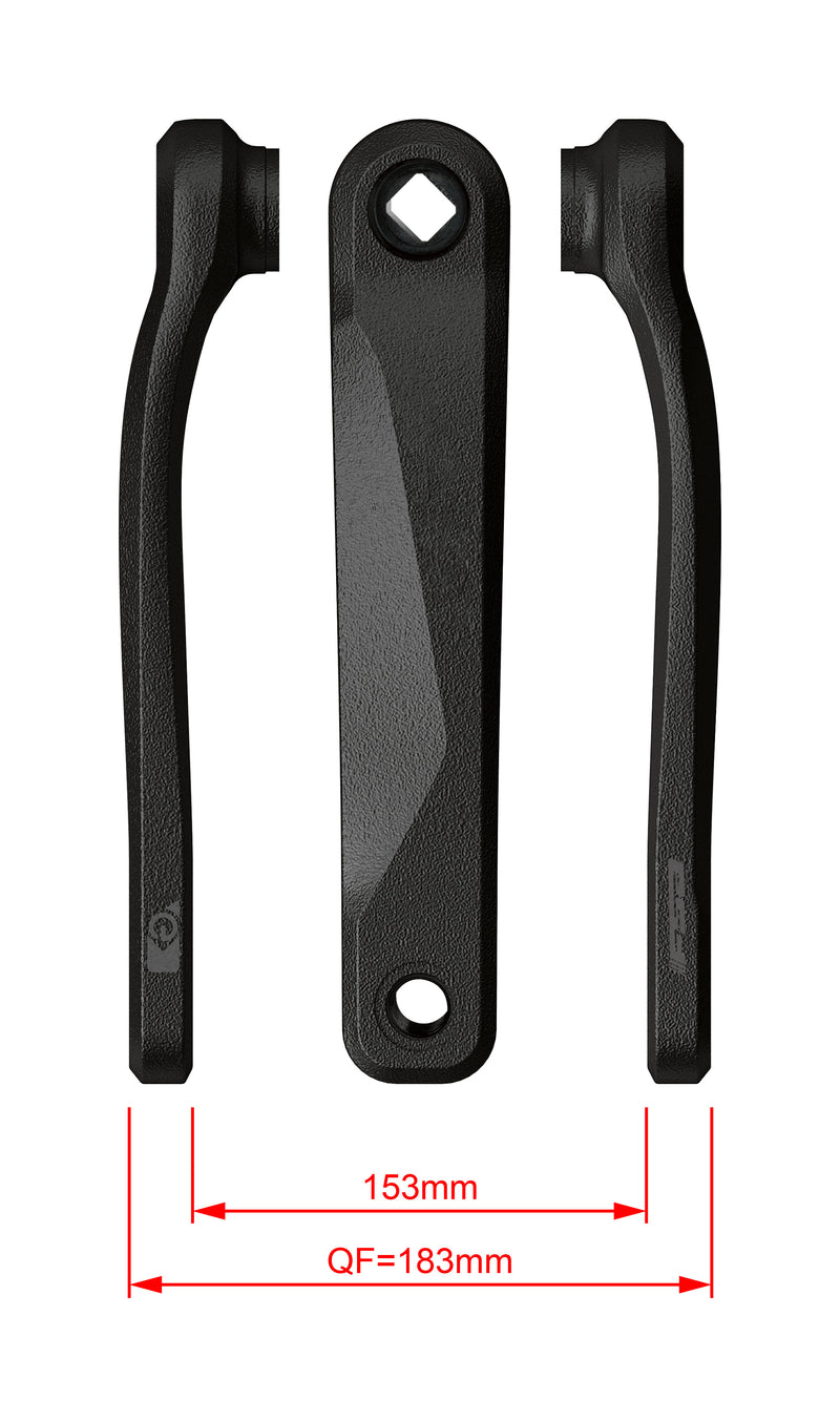 FSA Ebike Chainset CK-220 JIS 20.0mm Black (175mm)