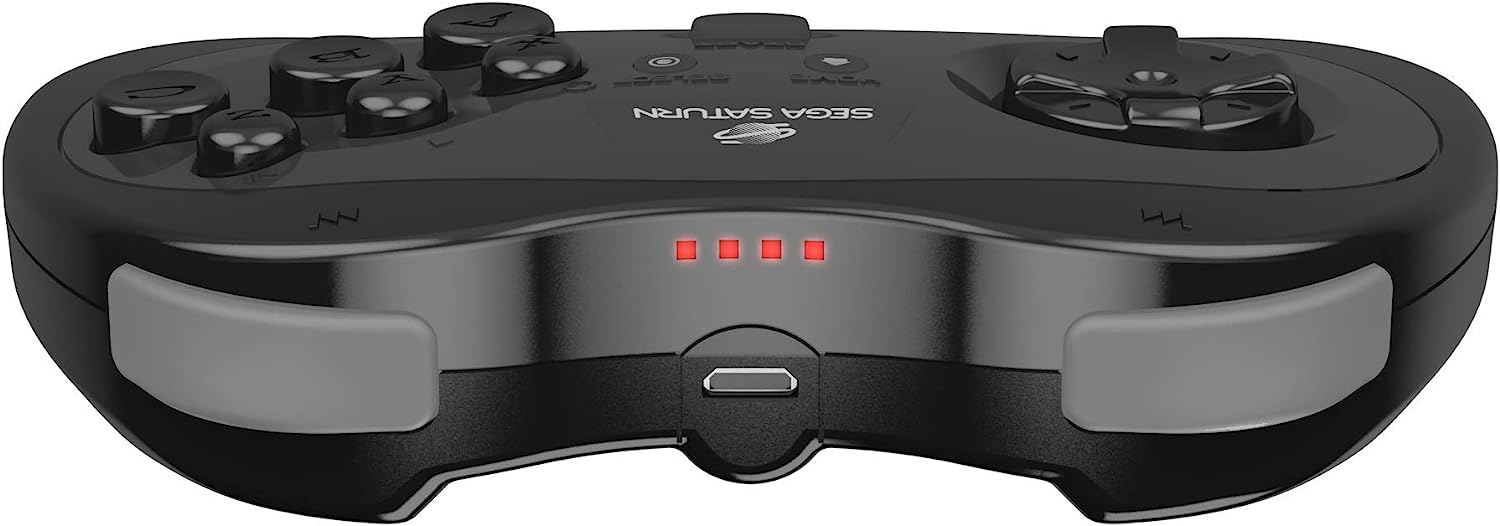 Retro-Bit Sega Saturn Bt Pad Black