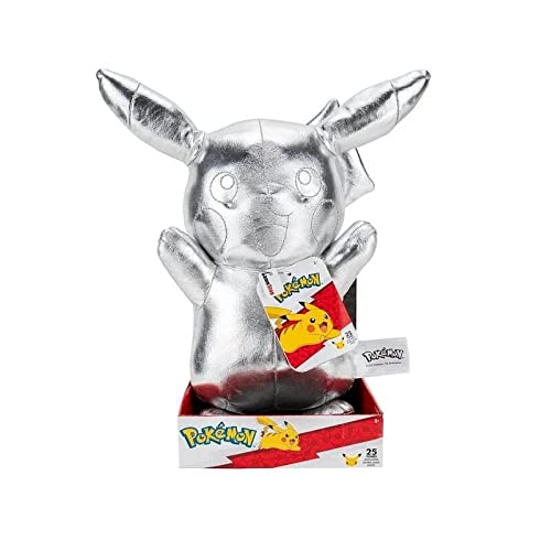 Pokemon - Plush 30 Cm 25Th Celebration - Silver Pikachu (Pkw2379)