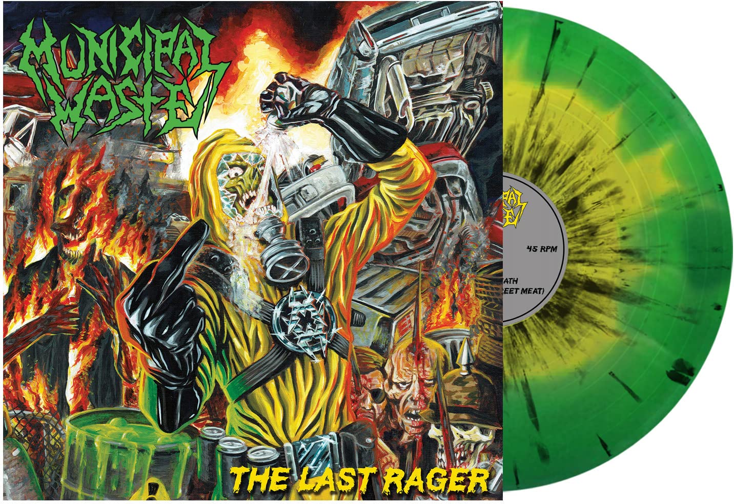 Last Rager Yellow & Green Swirl Black