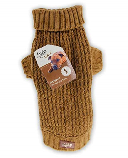 All For Paws - Knitted Dog Sweater Fishermans Brown S 25.4Cm - (632.9132)